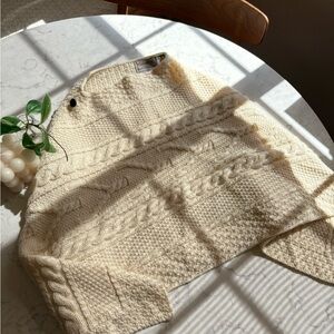 Aran crafts Doherty Cream Cable Knit Sweater